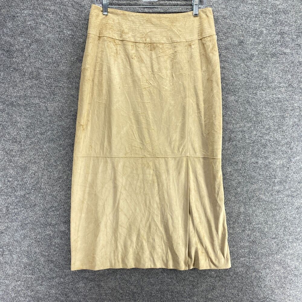 New Norton McNaughton Skirt Women 8 Beige A-Line Maxi Zipper Mid Rise Casual